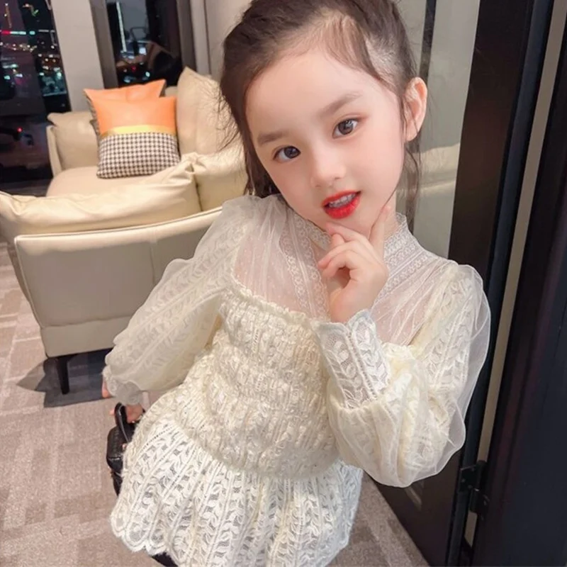 

Girl Dress Party Evening Gown Cotton 2022 White Spring Autumn Flower Girl Dress Vestido Robe Fille Beach School Kids Baby Child