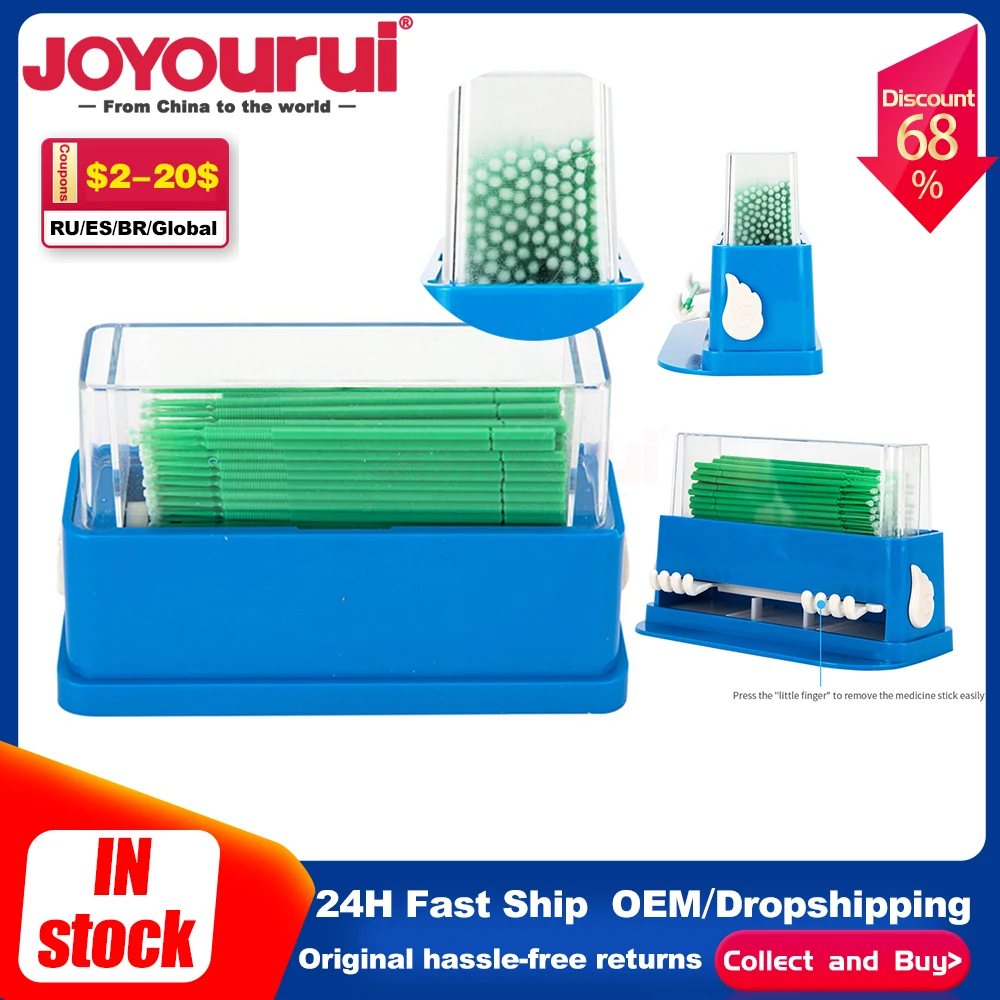 

Dental Micro Applicator Dispenser Holder Disposable Brush Stick Cotton Tip Dentistry Storage Box Organizer Case Dentist Material