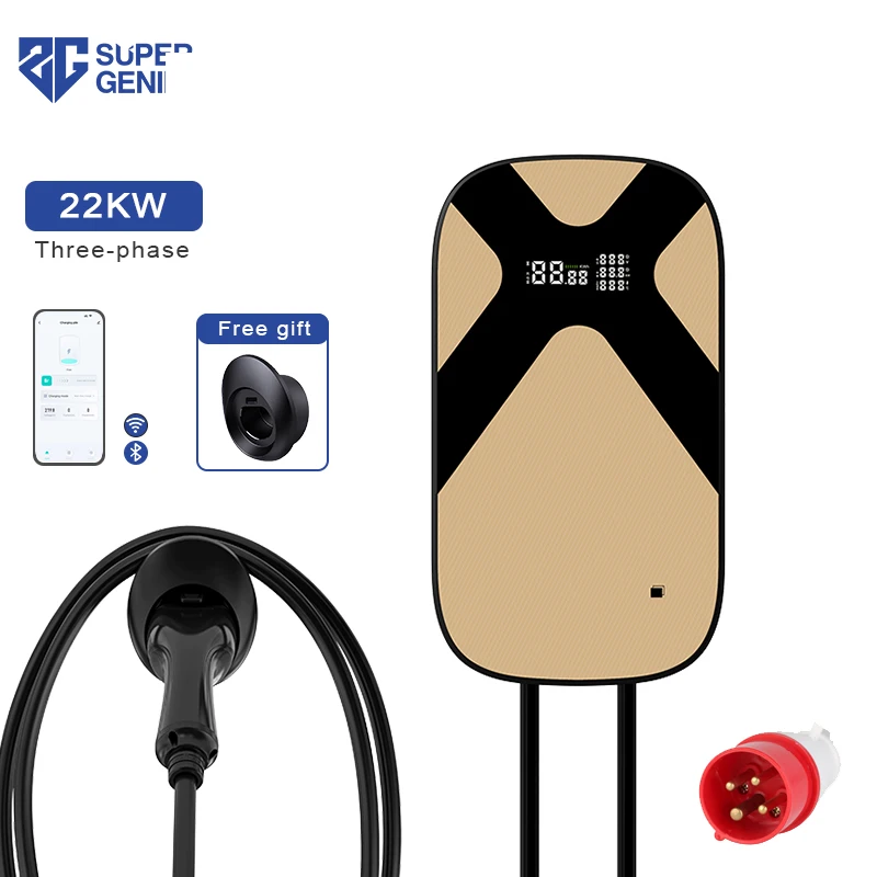 

Wall-Mounted 7kW EV Charger Station App-Controlled Fast Charging with IP55 Protection Type 2 Interface for Electric Vehicles New