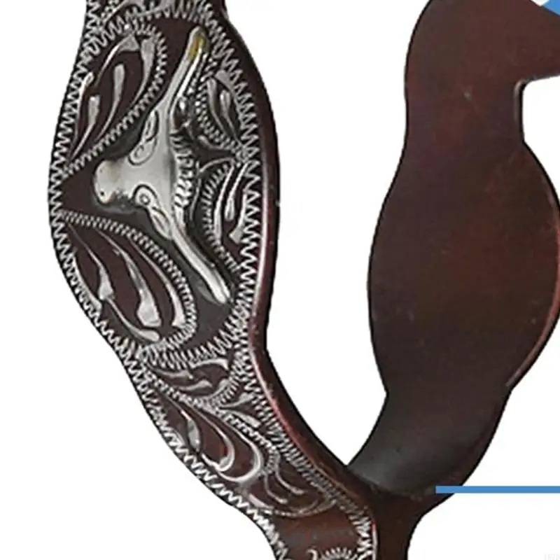 الحذاء الحصان تحفيز يدوي ديكور مع العتاد Western Cowboy Horse Spur Fool Horse Boot سهلة الاستخدام 157D