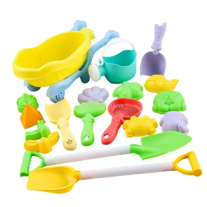 Y1UB Zestaw do zabawy w piasku Narzędzie do zabawy w piasku Wiadro Łopata Zabawka dla rodzinnej przygody na plaży