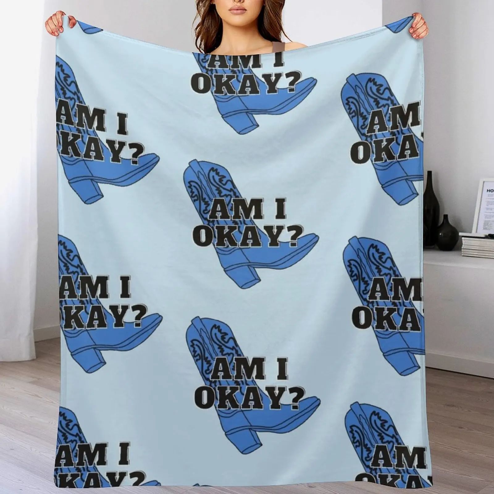 

Megan Moroney- Am I Okay Throw Blanket Flannel Fleece Soft Warm Throw Blanket