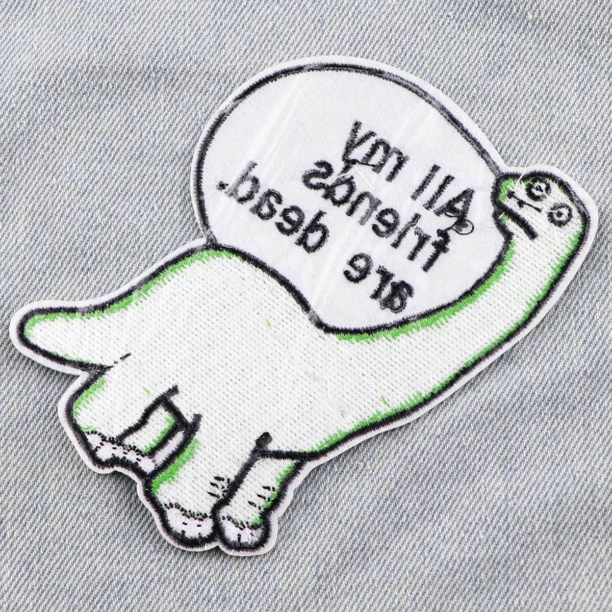 All my friends are dead Patches On Clothes DIY Cartoon Applique Patches Cute Dinosaur Embroidered Patches For Clothing Stickers