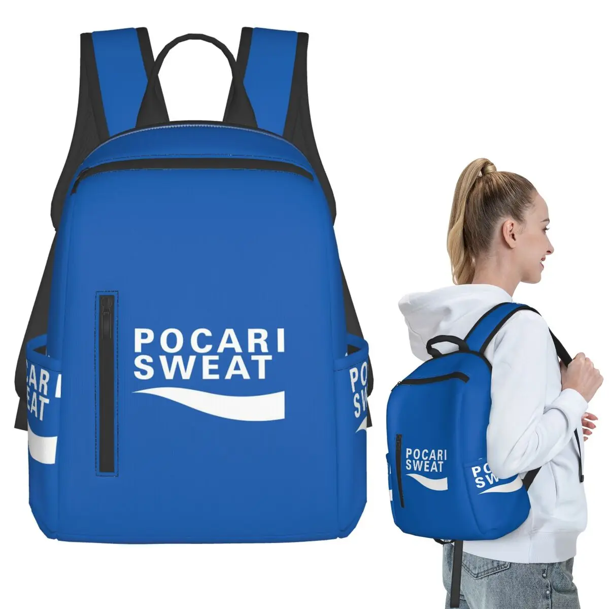 Just Some Pocari Sweat Backpack Student BookBag Boys Girls School Bag Laptop Shoulder Bags Men Women