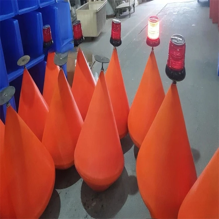 Water positioning buoy PE material with warning light Rotomolded buoy 700 * 900 channel navigation float