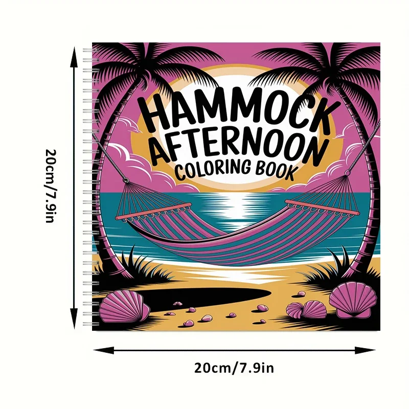 Hammock Afternoon Coloring Book for Adults, Relaxing Colouring Book, Stress Relief, Birthday Gift & Back to School Art Supplies