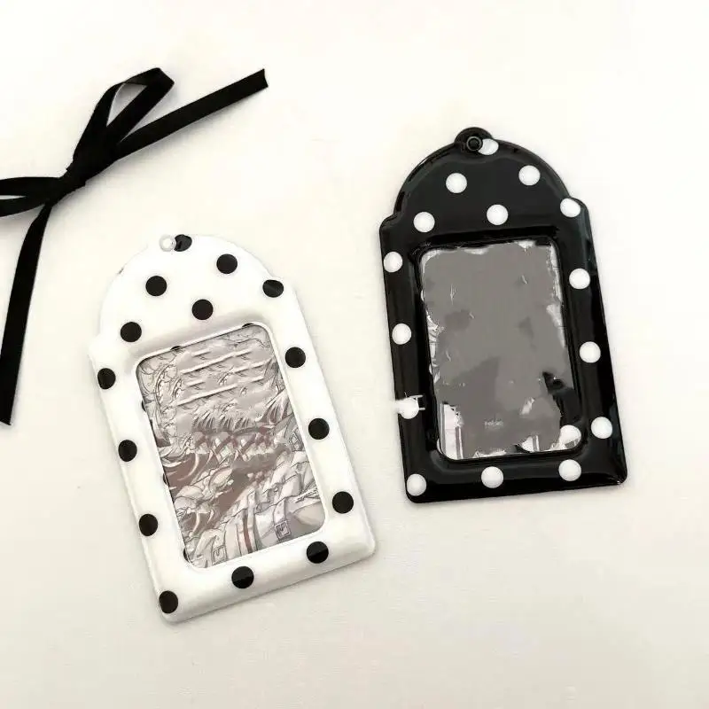 1Pc 3 Inch Dot Photocard Sleeve Holder Kpop Idol Card Protector For Backpack Pendant Keychain Fans Gift Supply