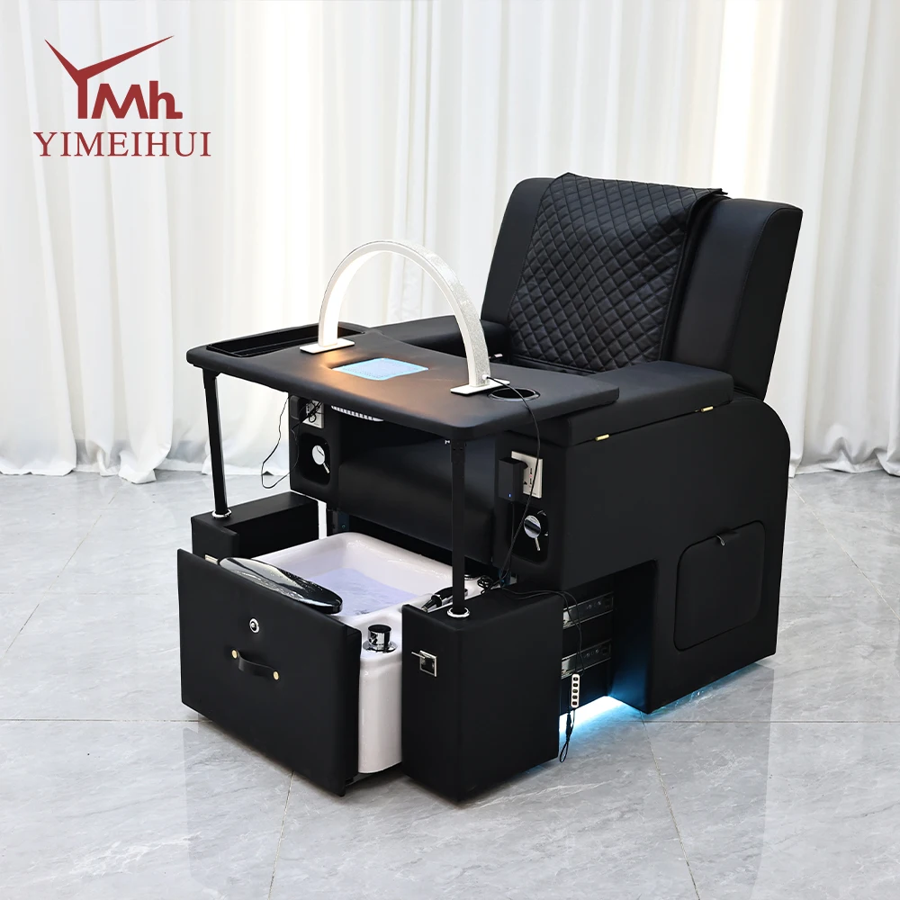Nail Salon Furniture Plumbing Foot Spa Pedicure Chair and Manicure Table Set