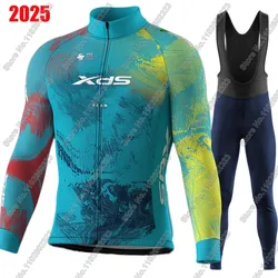 2025 Qazaqstan Cycling Jersey Pro Team Set XDSful Summer Winter Clothing Long Sleeve Road Pants Bib Bike Suit MTB Maillot Ropa