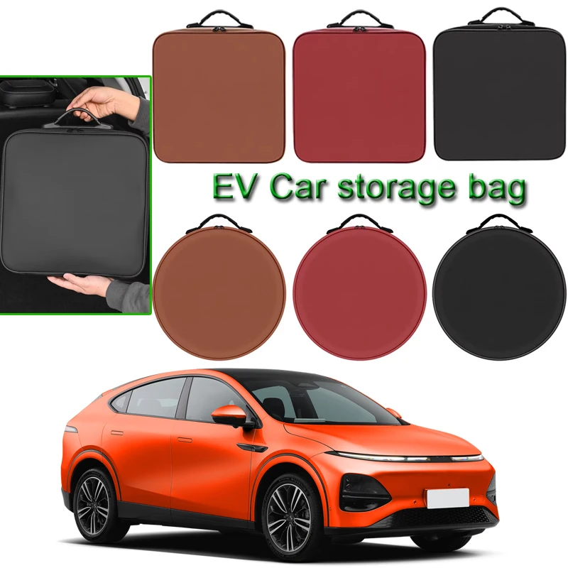 

For XPeng G3i G3 G6 G9 MONA M03 P7 P7+ X9 Portable EV Car Charging Cable Storage Box Electric Vehicle Charger Cables Carry Bag