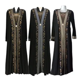 Vestido Abaya musulmán para mujer, bata clavada para mujer, vestido de adoración musulmán, vestidos africanos para Dubai, Oriente Medio