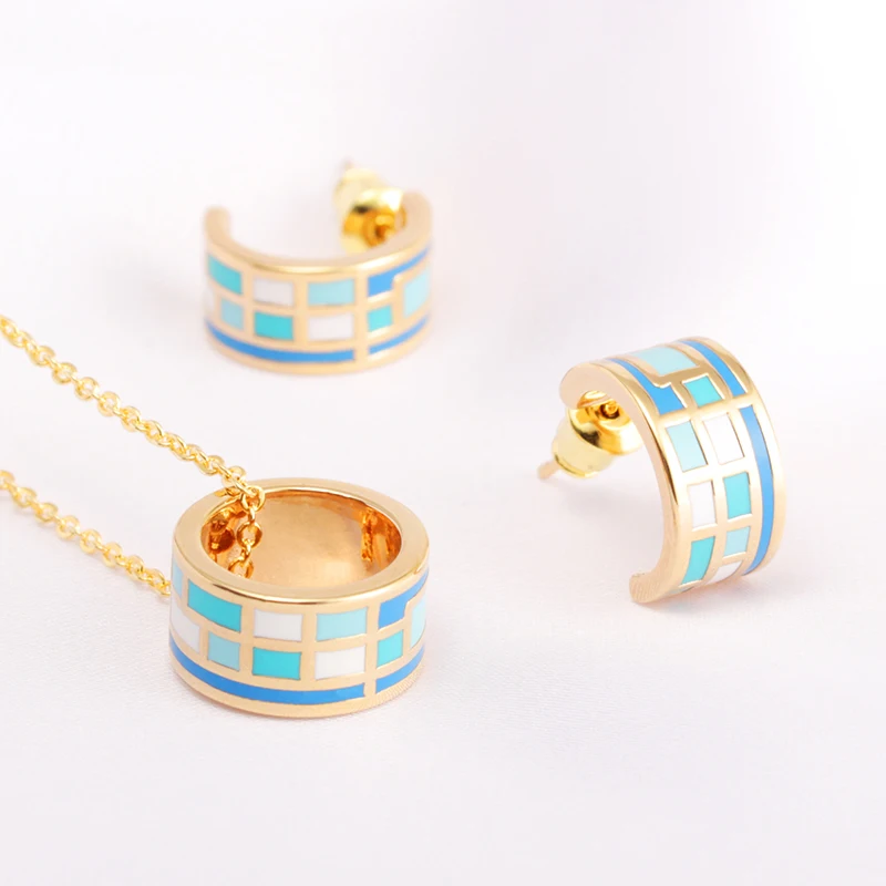 R&X Fashion Jewelry Dubai Ensemble Bijoux Women Anniversary Romantic Necklace/earrings Classic Jewelry Sets Trendy Dieraden Sets