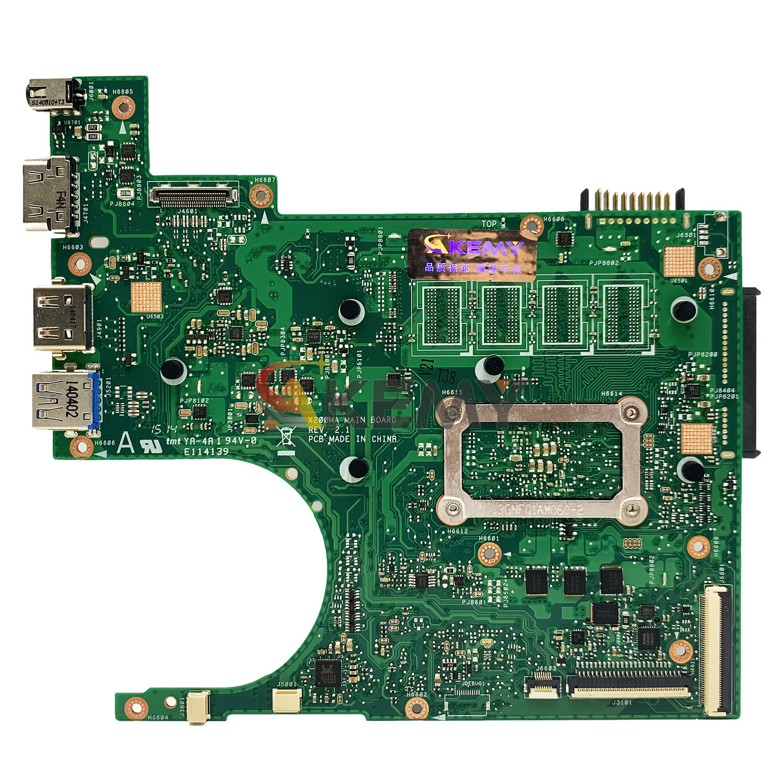 X200ma placa-mãe do portátil para asus vivobook k200ma x200m d200ma f200ma x200ma notebook mainboard com cpu celeron 100% testes ok