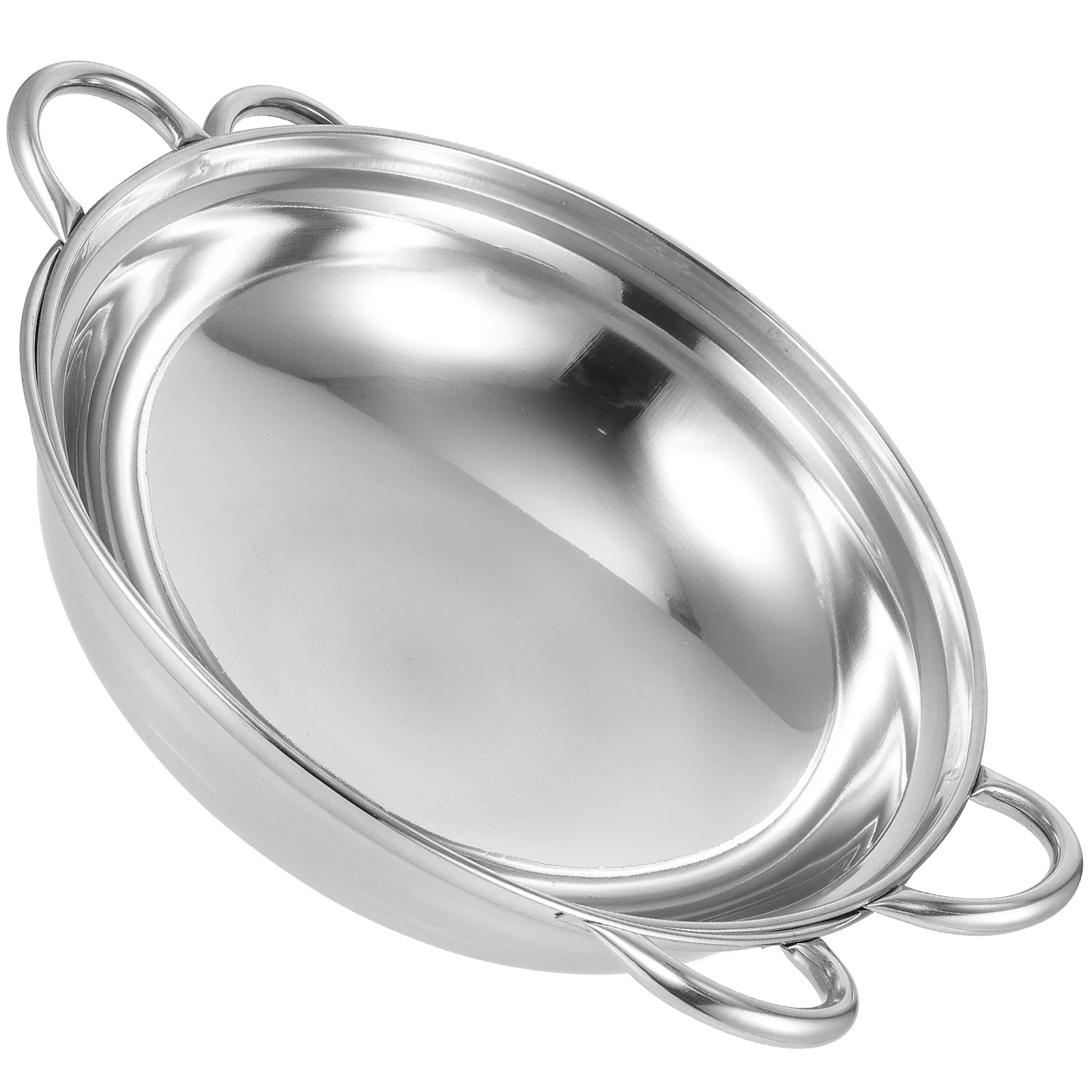 2 قطعة وعاء ساخن من الفولاذ المقاوم للصدأ وعاء طبخ صغير مع مقابض مزدوجة أواني معدنية للمطبخ غير لاصقة للاستخدام المنزلي والمطعم في الهواء الطلق #1