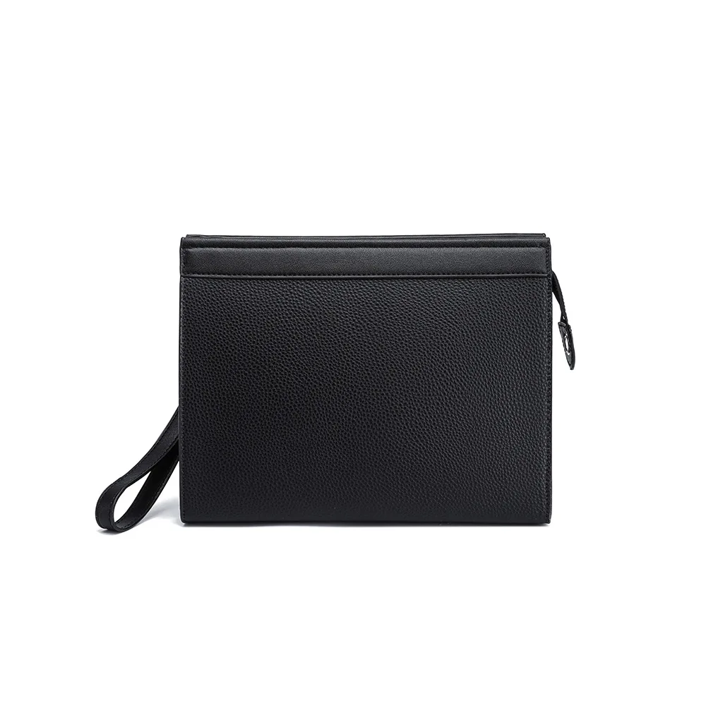 Bolsos de mano de cuero PU negro para hombre, carteras, bolso tipo sobre, bolso de negocios para hombre, bolsos de mano para teléfono, bolsos de diseñador para hombre, bolsos de pulsera