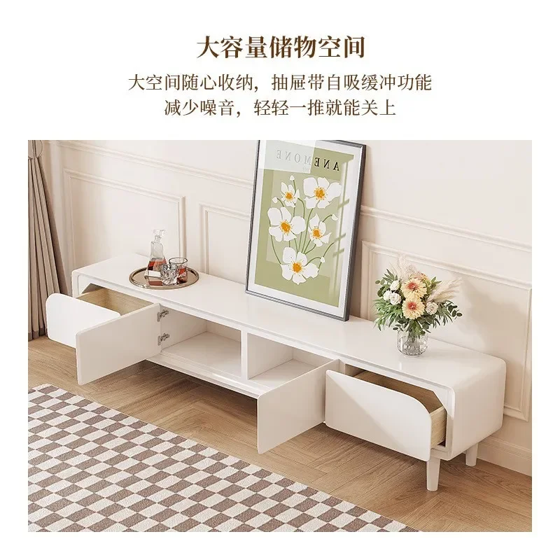 Light Luxury Designer Creative Cream Style TV Cabinet Set Small Apartment Living Room Special Shaped Cloud Coffee