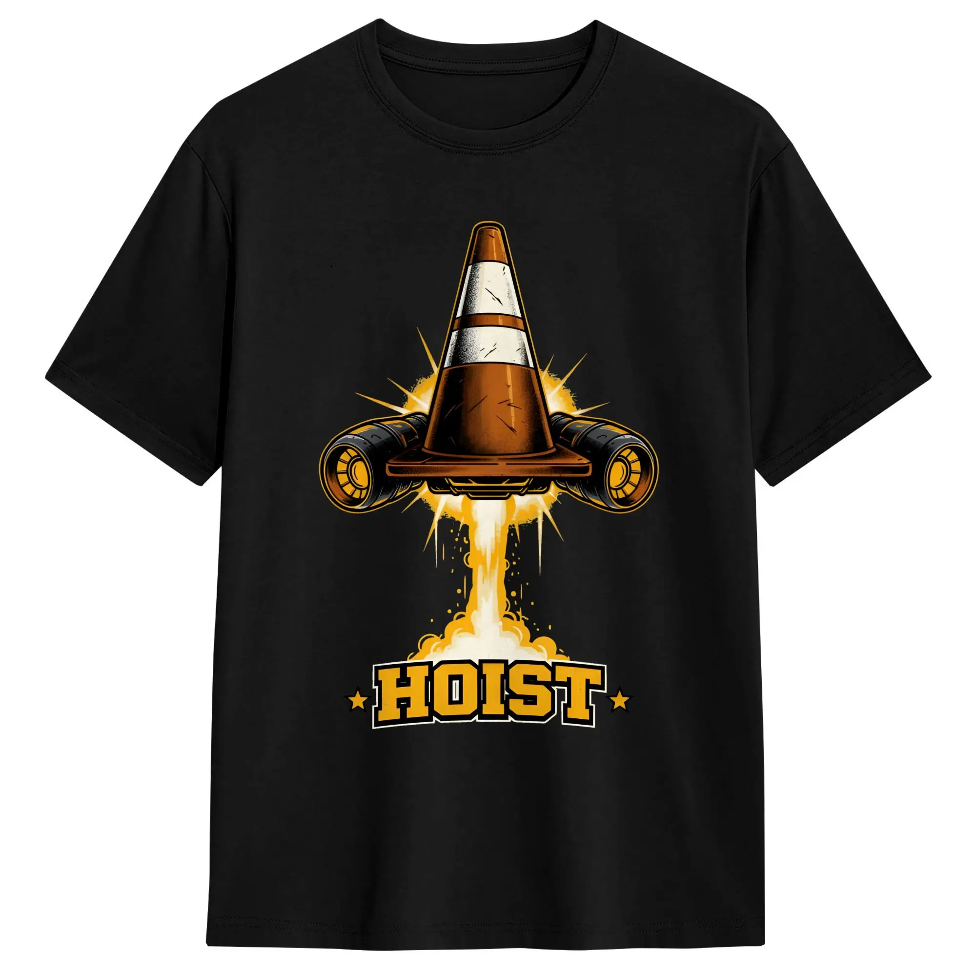 Men Hoist The Cone T Shirt  Cotton Clothing Leisure Short Sleeve Round Collar Tee Shirt Party T-Shirt