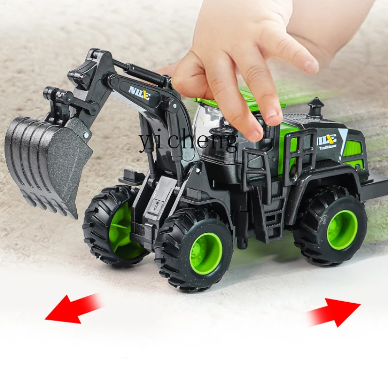 XL Engineering Vehicle for Children Toy Boy Suit Alloy Crane Tower Mixer Truck Excavator