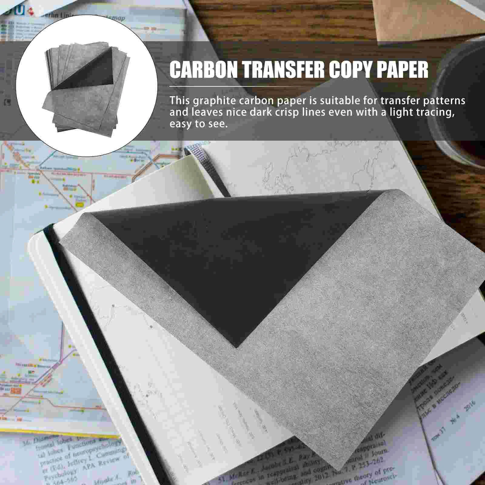 100 Sheets Graphite Carbon Transfer Paper One-side Double Sided Tracing Copy DIY