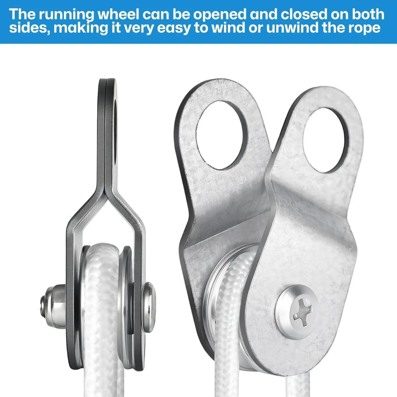 12 Pieces Single Sheave Pulley Small Lifting Pulley Rigging Hardware Sturdy Duty Smooth Surface for Outdoor