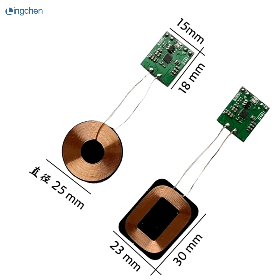 [lithium battery wireless charging] 5W wireless charging receiver module small coil built-in 3.7V modification scheme