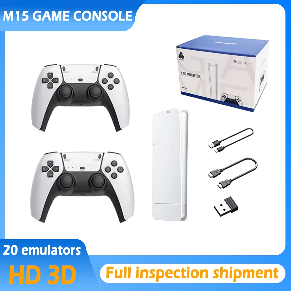 M15 Retro Game 64G 20000+ Games 4K High-definition Output Handheld Video Game Stick 20+emulator GBA PS1 Arcade Game