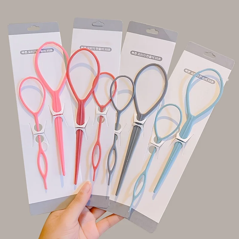 2pcs/set Hair Styling Bun Maker Shaper Braid Tools Hair Accessories for Women Lady s