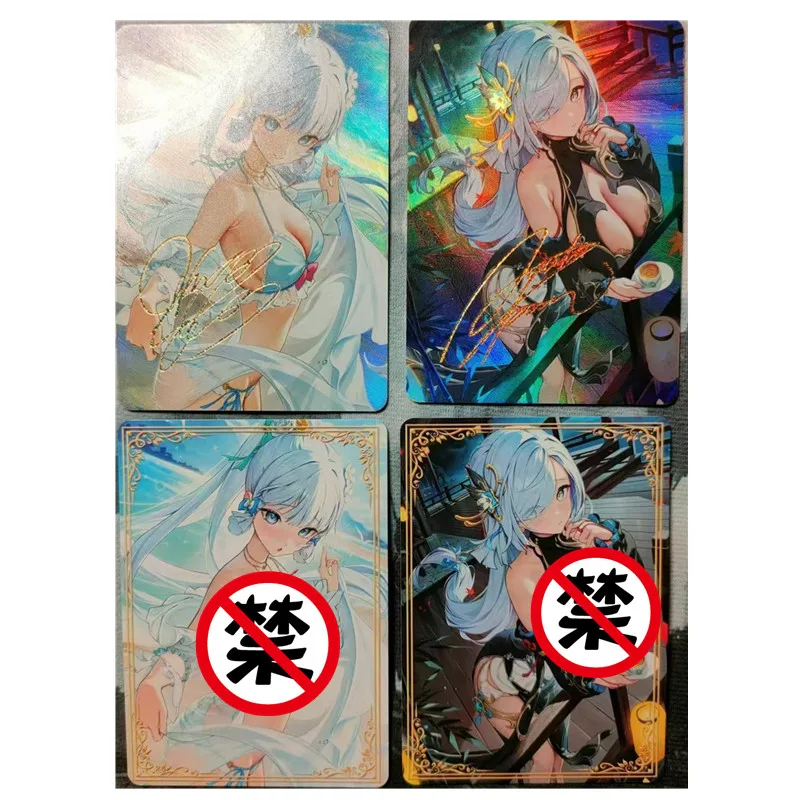 

2pcs/set DIY Anime Goddess Cards Genshin Impact Series ACG Sexy Kawaii Toy Gift Game Comic Collection Cards