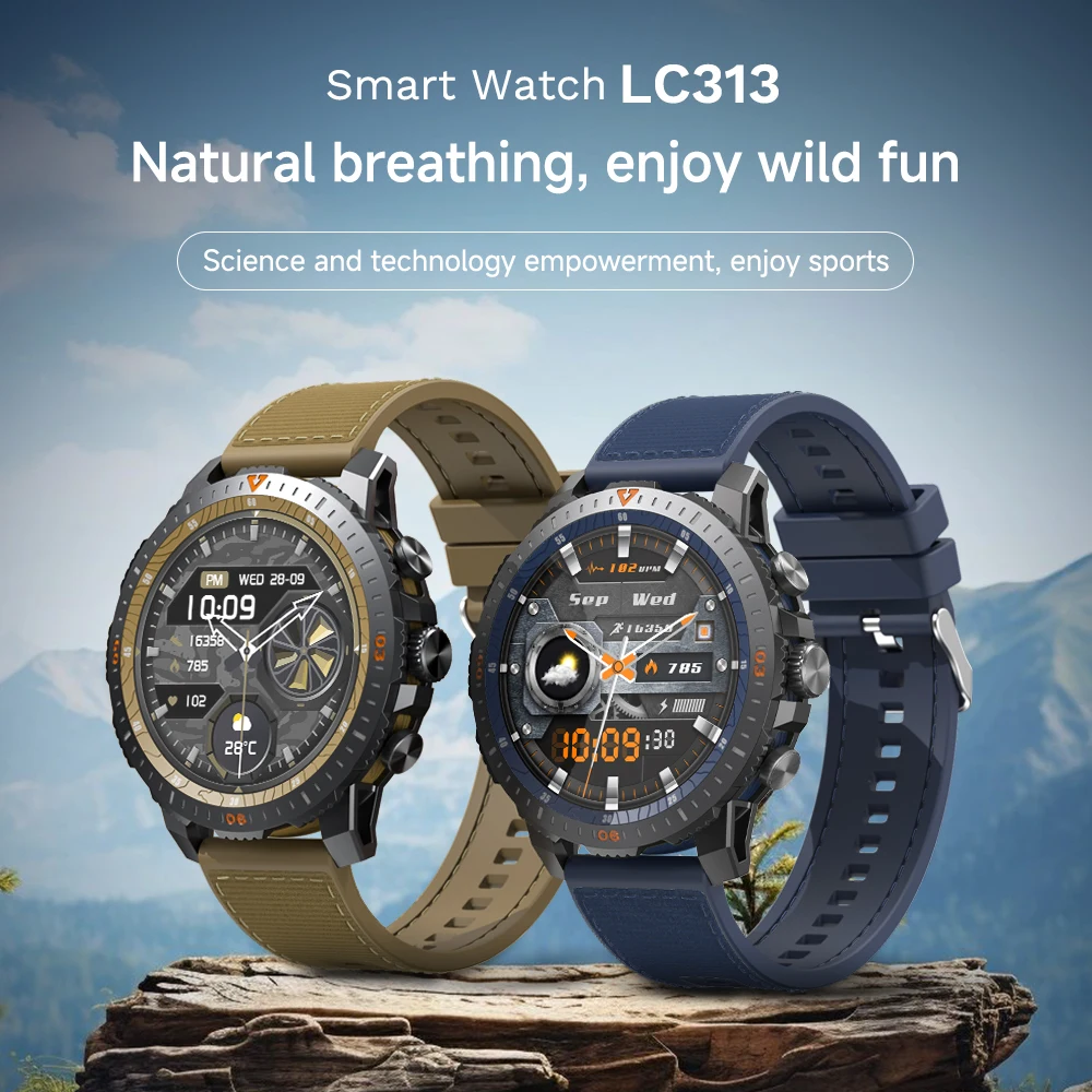 

Smartwatch for Men 1.43" AMOLED 470mAh Pedometer 100+ Sport Modes Health Monitoring Outdoor Fitness Watch for Android IOS Phone