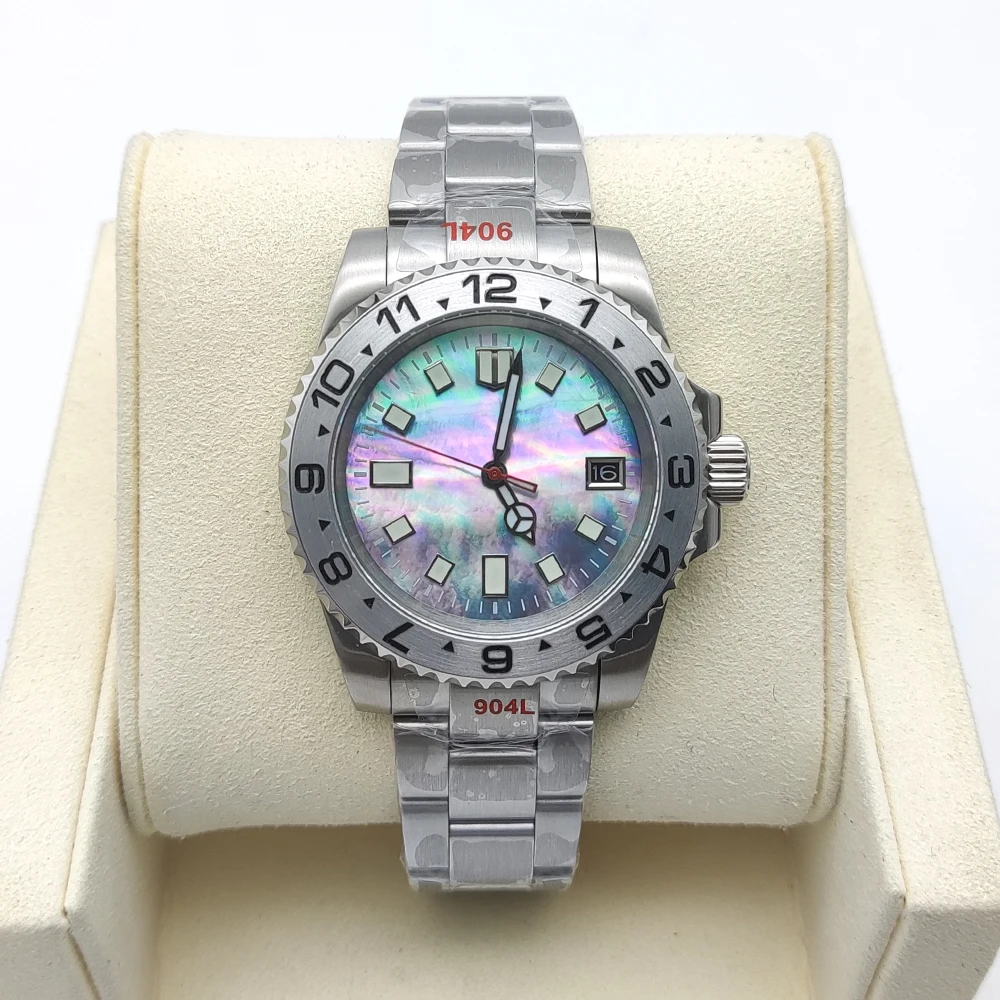 Imagem -05 - Beimu-relógio Automático Masculino Impermeável Mecânica Pulseira de Aço Moda 40 mm Nh35