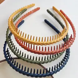 Fashion Acrylic Teeth Matte Hair Hoop Korean Style Headdress Non-slip Hairband Hair Accessories Headband Outdoor