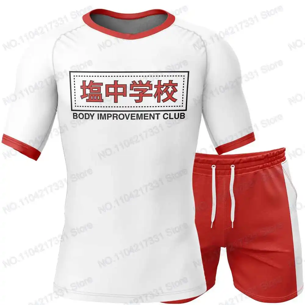 Mob Psycho 100 Anime Rash Guards Surfing Jersey Beach Shirts Swimwear Diving Gym Shorts MMA BJJ Men Jiu Jitsu Fitness Sets