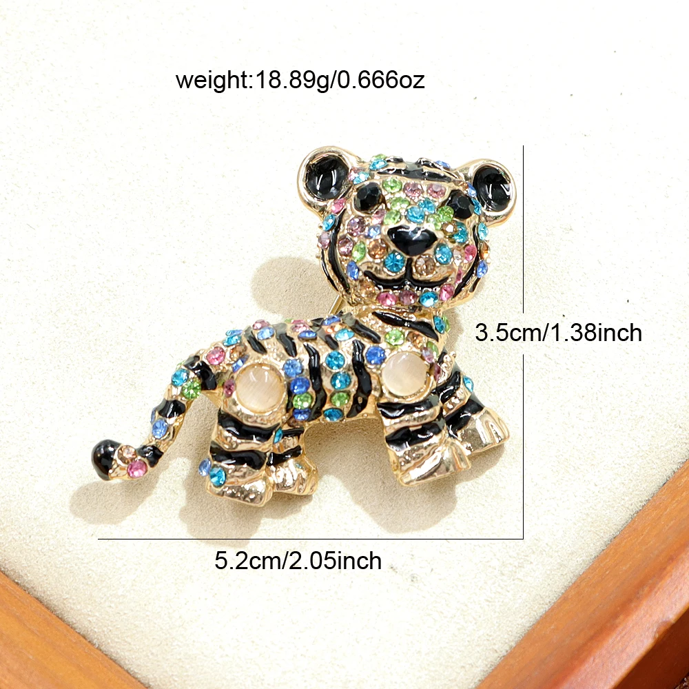 CINDY XIANG New Vintage Cute Tiger Brooches Vivid Animal Leopard Brooch Pins Jewelry for Men And Women Friends Christmas Gifts image 4