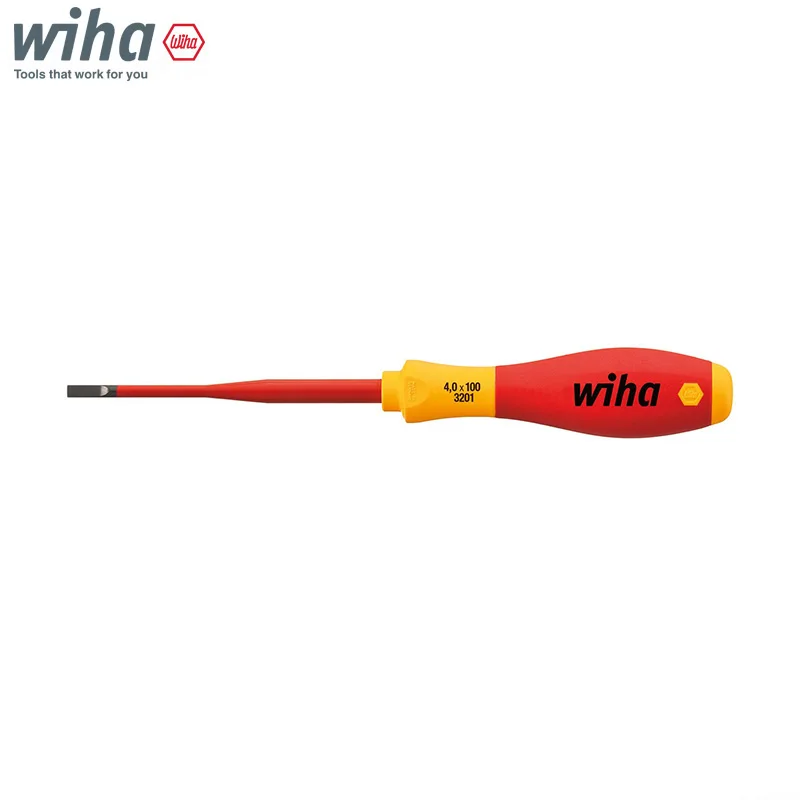 Wiha 35390 VDE SoftFinish Electric SlimFix Slotted Screwdriver Blade 4.0mm