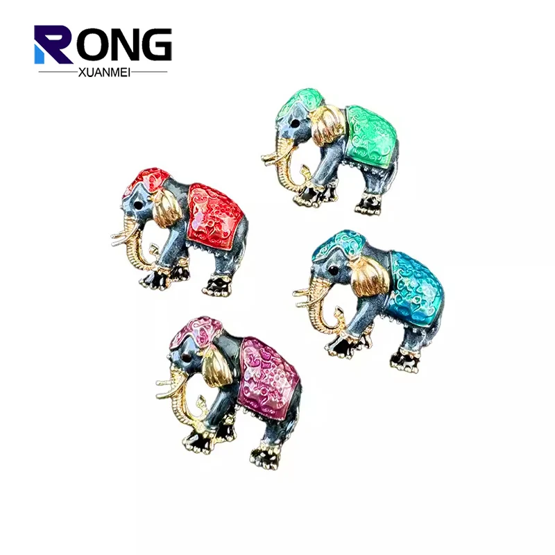 Hot Selling New Exotic 4 Colors Enamel Elephant Brooches Female Clothing Accessories Lovely Animal Corsage Lapel Pin Brooch