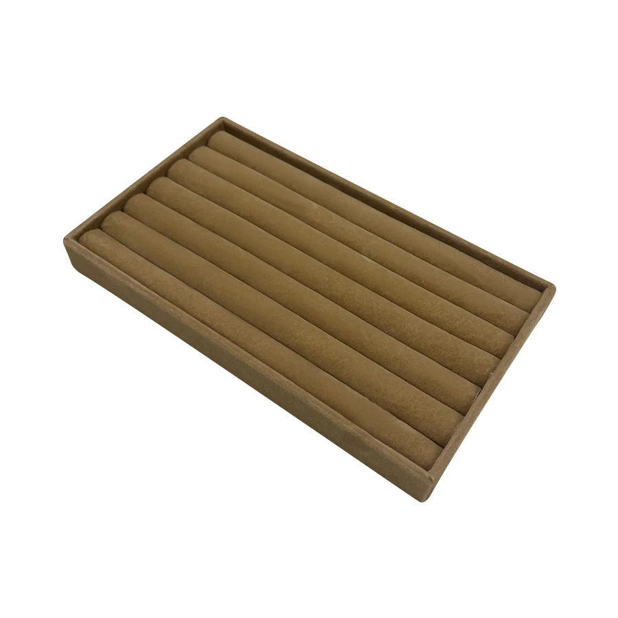 Flocking Jewelry Box, Brown Color, Elegant Storage