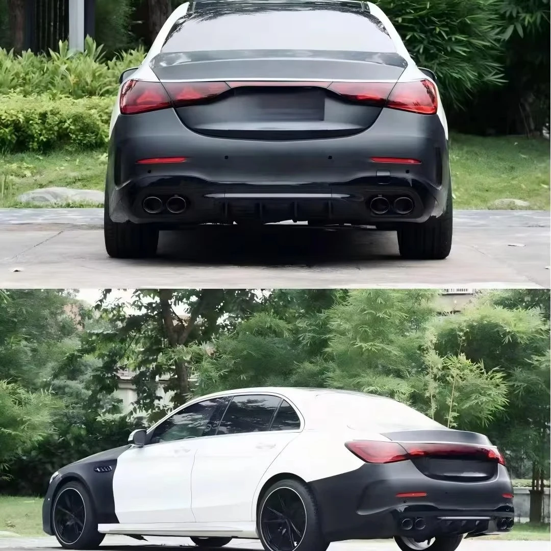 New C-Class W205 2015-2021 Bumper Body Kit Bolt-On Universal Fitment for C63 AMG Upgrade 4