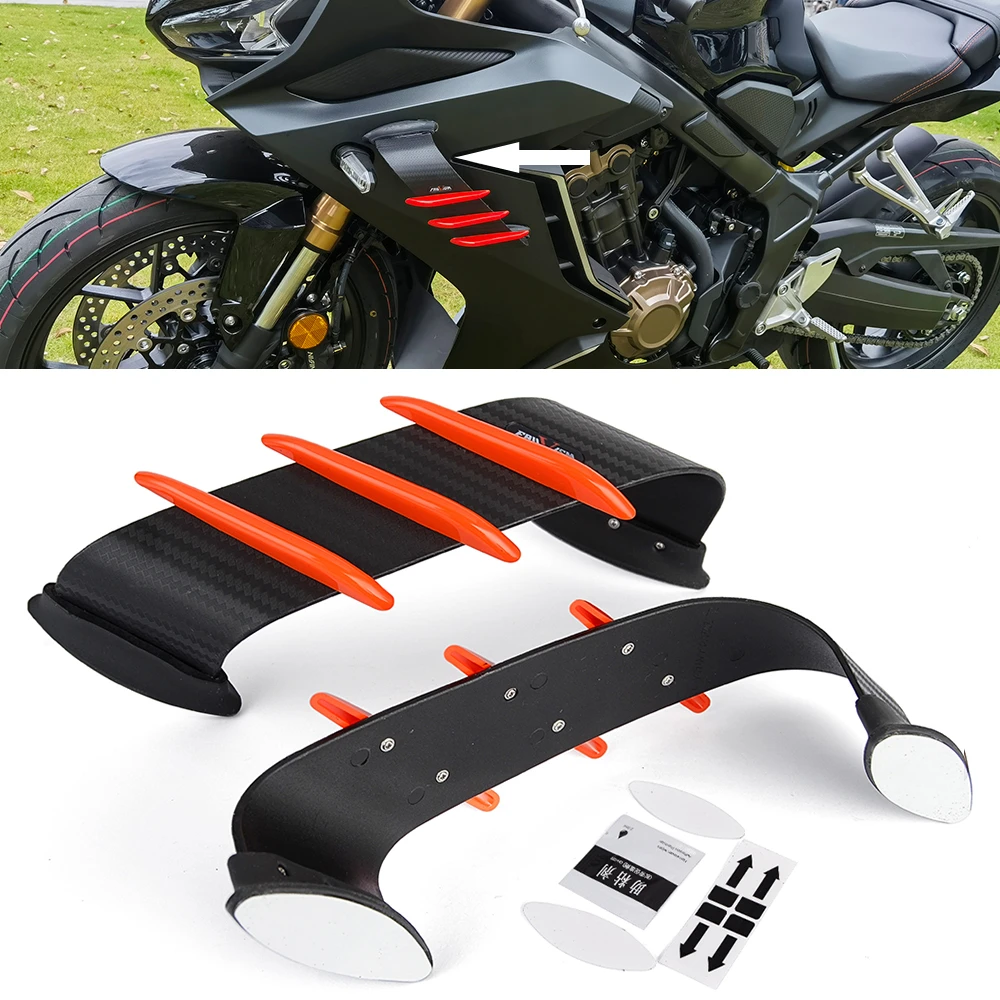 

Front Fairing Aerodynamic Winglets Side Spoilers Decorative Dynamic Wing Kit for Yamaha YZF-R1 R6 R7 R15 R25 R3 R125