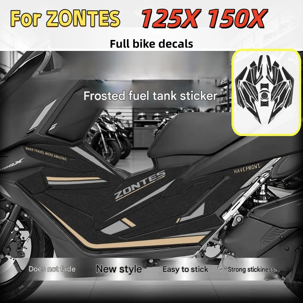 Scratch-resistant decorative car stickers and accessories for ZONTES 125X 150X fuel tank stickers, full vehicle decals.