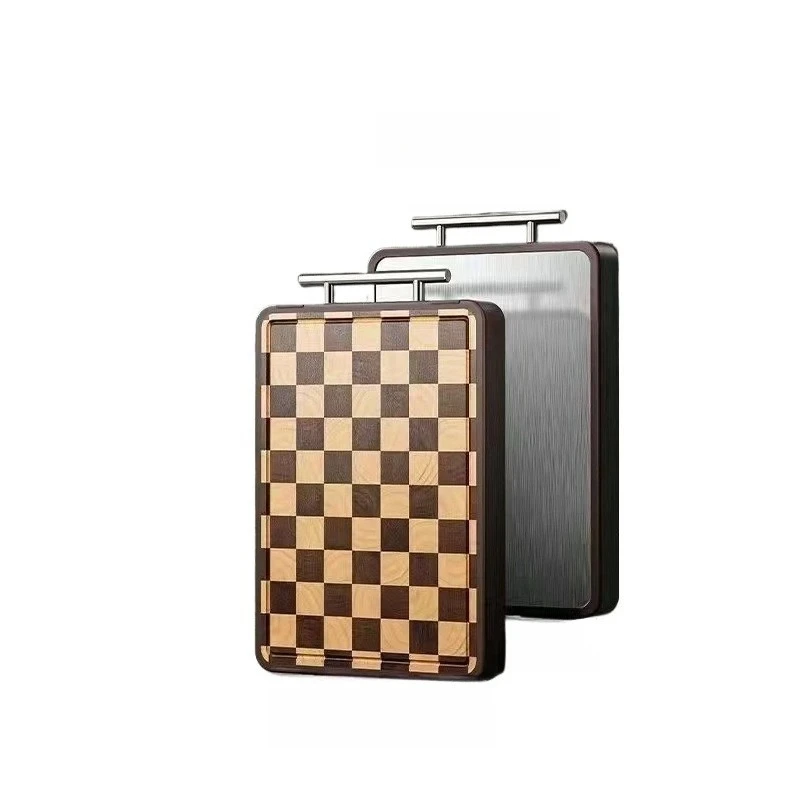 

Checkerboard Cutting Board Thickened Anti-Mold Double-Sided Stainless Steel Chopping Board Kitchenware For Cutting Vegetables