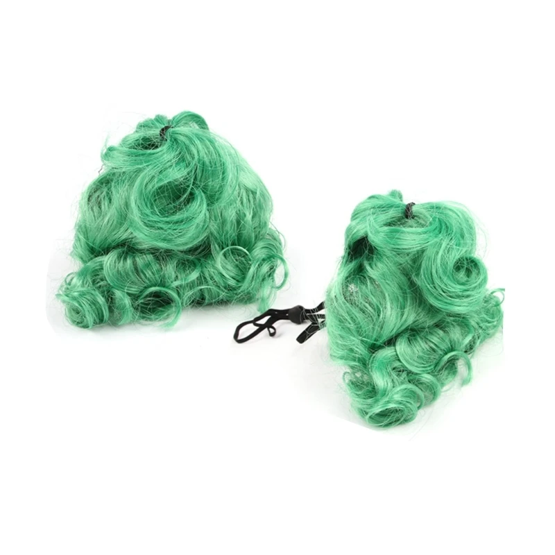 Y166 Creative Prank Wigs for Cats Halloween Gathering Dress up Costume Pet Green Wigs