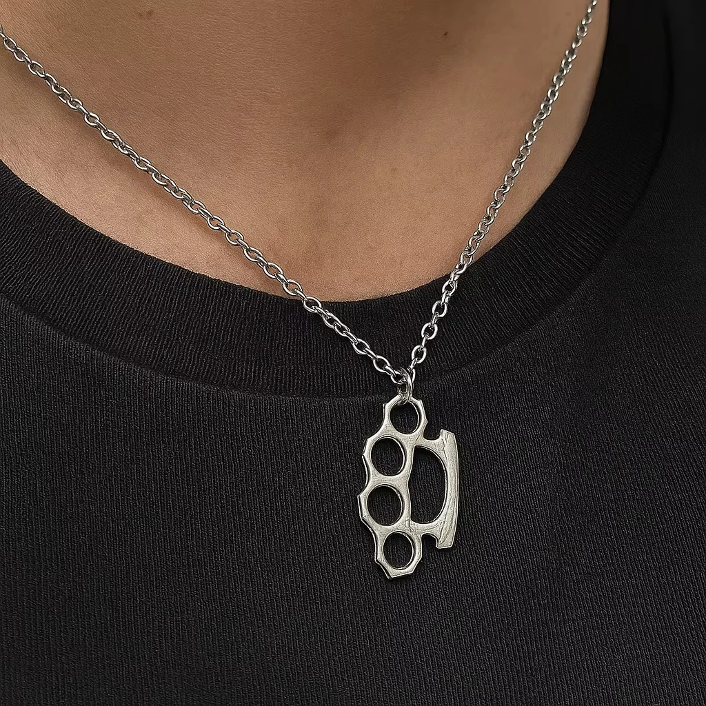 النحاس المفاصل قلادة قلادة للنساء الرجال سلسلة عنق خمر الصيف القوطي مجوهرات الاتجاه اكسسوارات هدايا العيد #5