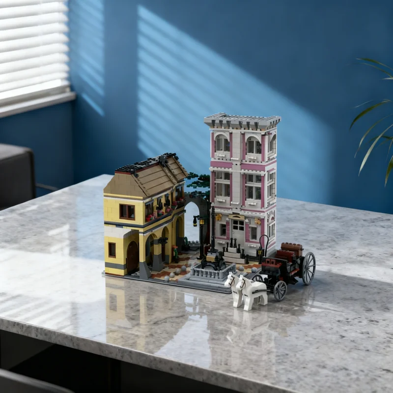 

2966pcs MOC Little Vienna Modular Streetscape Model Building Blocks Construction Toy Assemble Christmas Gift Creative DIY Idea