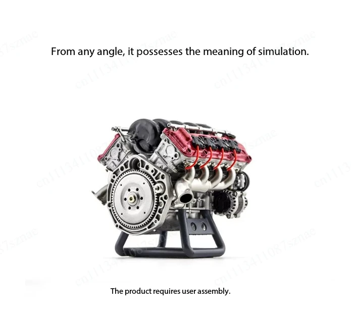 Suitable for Electric Model Assembly Kit V8 Engine Model Simulation for Car and Desktop Dencoratio