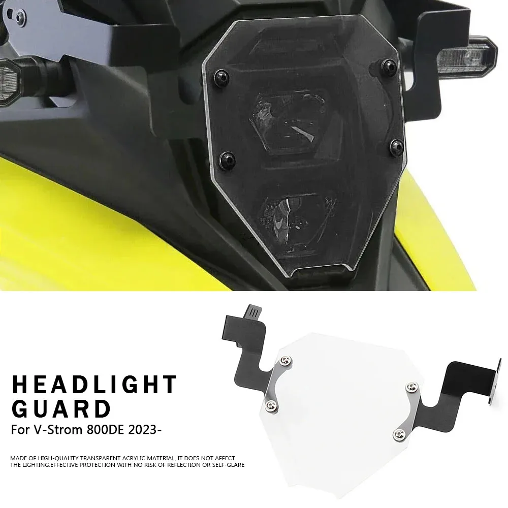 

2023 2024 Acrylic Covers Motorcycle Accessories For SUZUKI V-STROM 800 DE Headlight Guards Protector VSTROM V-Strom 800DE