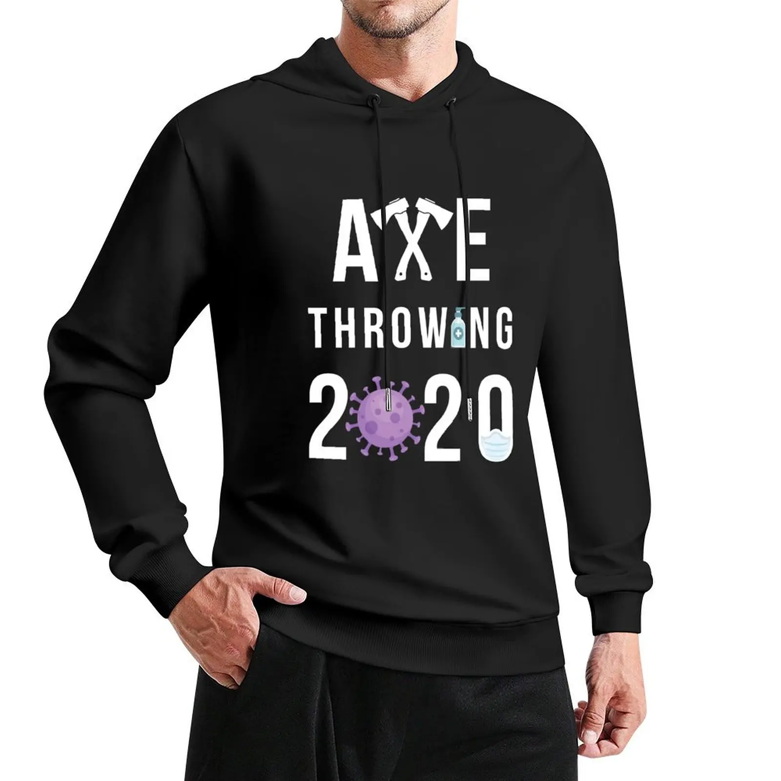 

Axe Throwing 2020 Pullover Hoodie streetwear men male clothes tracksuits