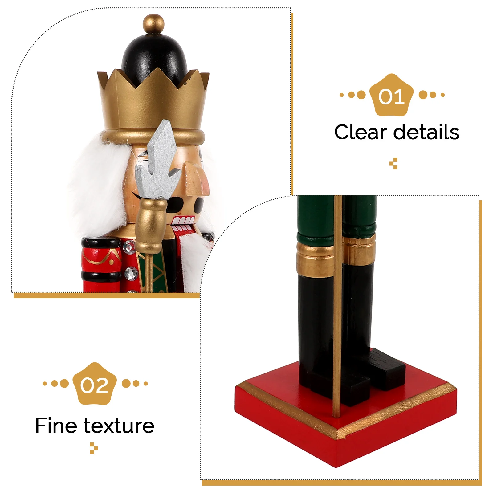 

Lovely Wooden Nutcracker Desktop Decor Christmas Gift Xmas Party Favor Traditional Nutcracker Ornament Wood Craft Festival