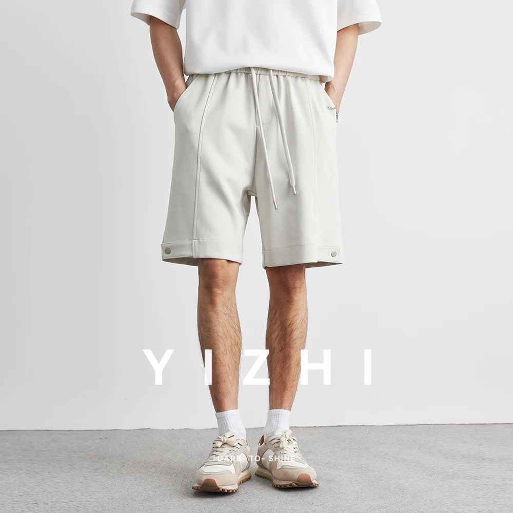 Summer American Solid Color Sports Pants 2025 New Loose Basketball Work Straight Casual Shorts Pocket Tactical Button Shorts