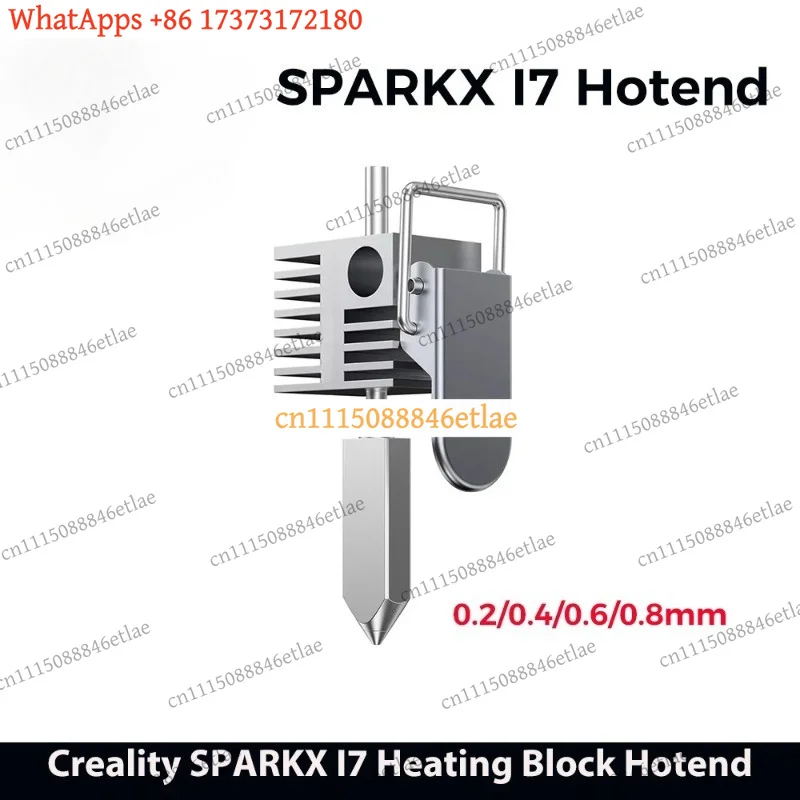 Creality SPARKX I7 Heating Block Hotend Copper Alloy Hardened Steel Nozzle 0.2 0.4 0.6 0.8mm 3D Printer Spare Parts