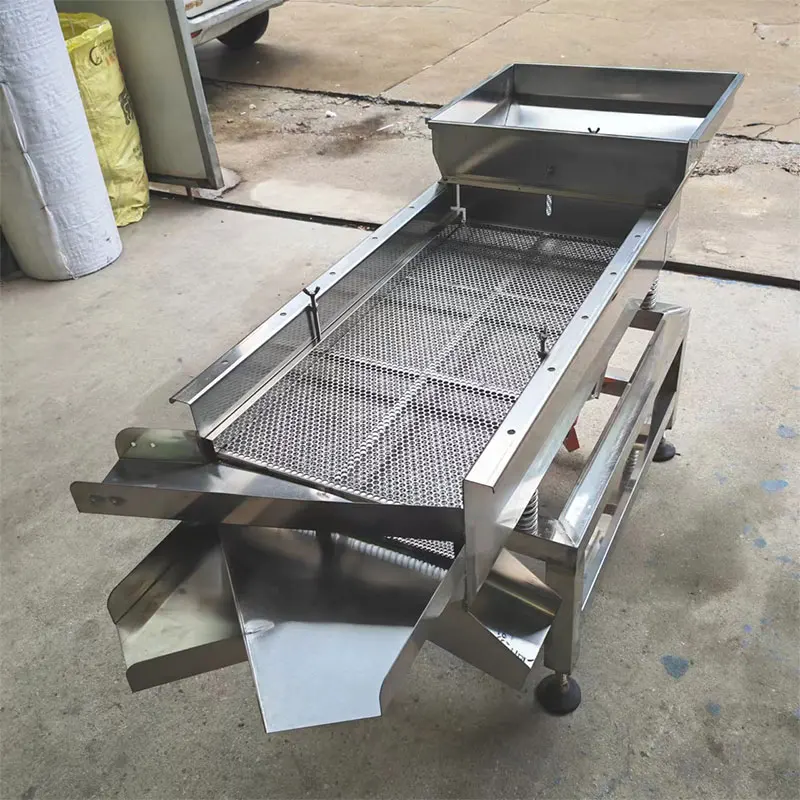 Linear Vibrating Screen Machine Small Industrial Stainless Steel Food Tea Grain Vibrating Screening Machine